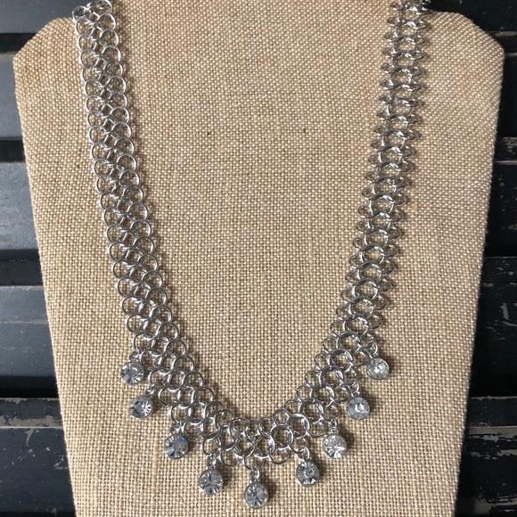 Traci Lynn Jewelry - TRACI LYNN Crystal Drop Chain Link Crush Necklace